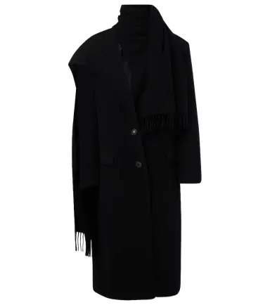 The Attico Scarf-detail wool and cashmere coat | Thumbnail 1