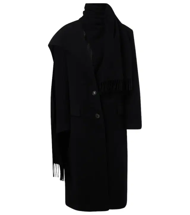 The Attico Scarf-detail wool and cashmere coat