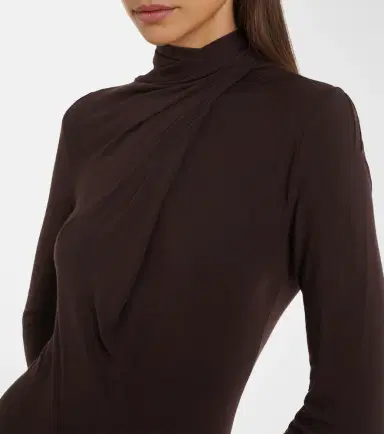 The Attico Draped open-back jersey midi dress | Thumbnail 3 The Attico Draped open-back jersey midi dress | Thumbnail 3