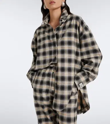The Attico Checked asymmetric cotton shirt | Thumbnail 5