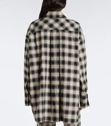 The Attico Checked asymmetric cotton shirt | Thumbnail 6