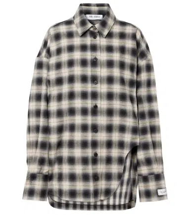 The Attico Checked asymmetric cotton shirt | Thumbnail 1
