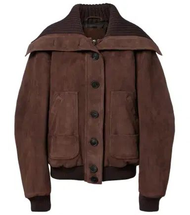 The Attico Oversized suede bomber jacket | Thumbnail 1