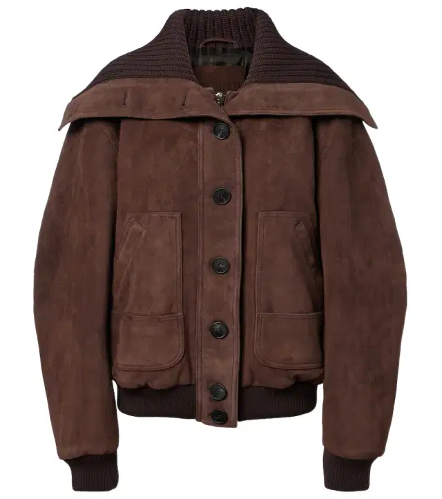 The Attico Oversized suede bomber jacket