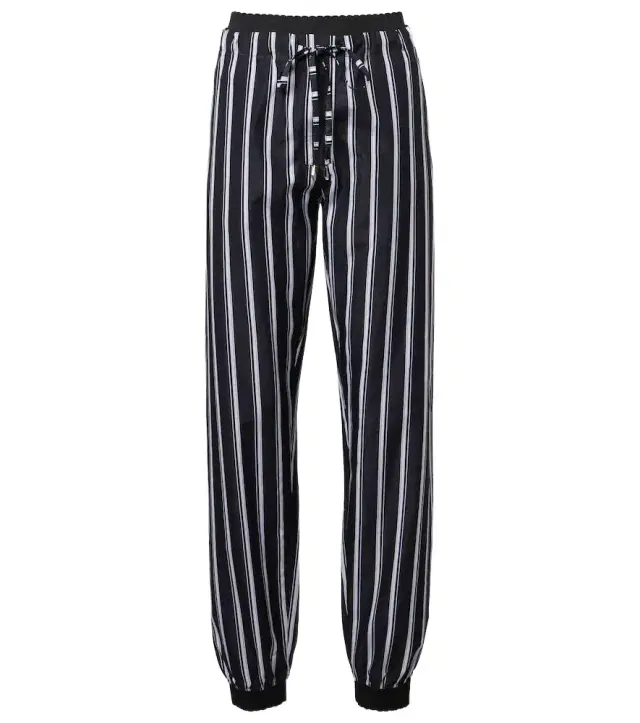 The Attico Striped cotton sweatpants