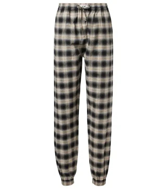 Checked cotton sweatpants