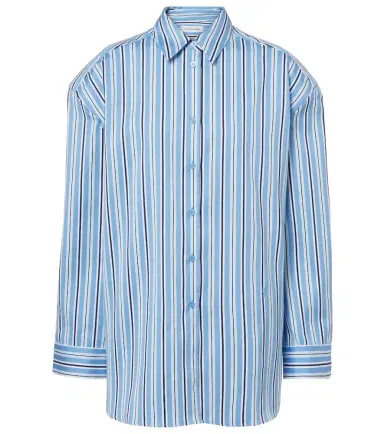 The Frankie Shop Oana striped cotton-blend shirt | Thumbnail 1