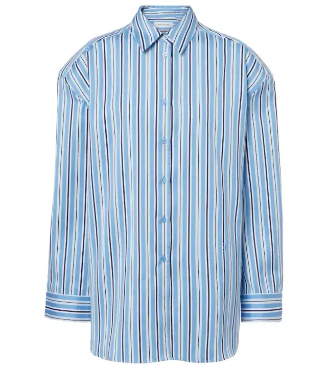 Oana striped cotton-blend shirt
