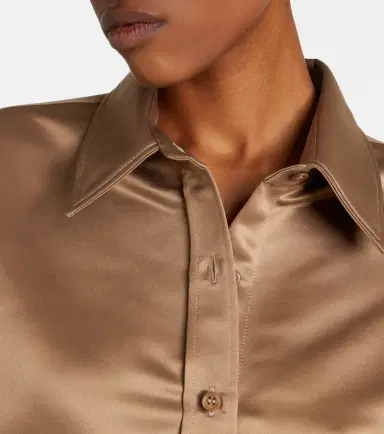 The Frankie Shop Arlen satin shirt | Thumbnail 3
