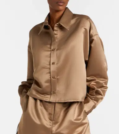 The Frankie Shop Arlen satin shirt | Thumbnail 4