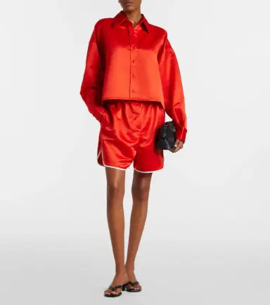The Frankie Shop Adia satin shorts | Thumbnail 2