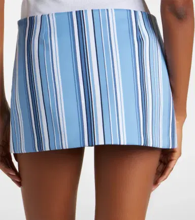 The Frankie Shop Hera striped cotton-blend miniskirt | Thumbnail 2