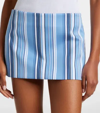 The Frankie Shop Hera striped cotton-blend miniskirt | Thumbnail 6