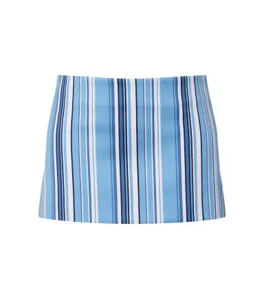 The Frankie Shop Hera striped cotton-blend miniskirt | Thumbnail 1