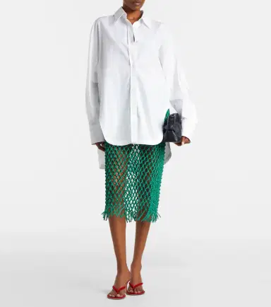 The Frankie Shop Nelaya macramé leather midi skirt | Thumbnail 2 The Frankie Shop Nelaya macramé leather midi skirt | Thumbnail 2