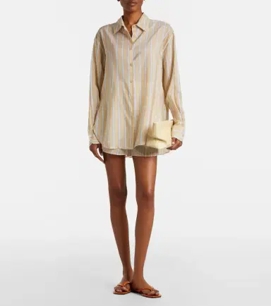 The Frankie Shop Peri striped twill shirt | Thumbnail 6