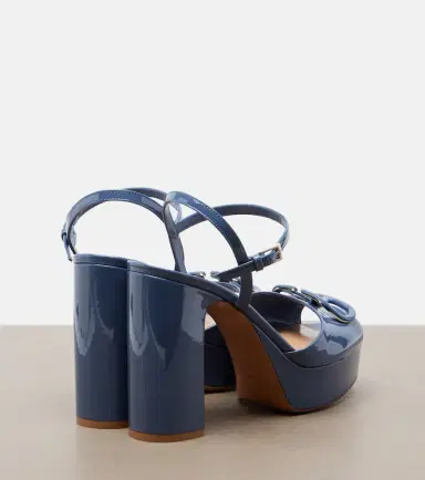 Valentino Garavani VLogo patent leather platform sandals | Thumbnail 3 Valentino Garavani VLogo patent leather platform sandals | Thumbnail 3