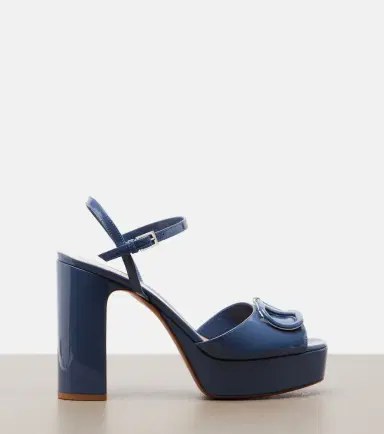 Valentino Garavani VLogo patent leather platform sandals | Thumbnail 4 Valentino Garavani VLogo patent leather platform sandals | Thumbnail 4