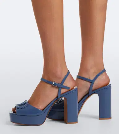 Valentino Garavani VLogo patent leather platform sandals | Thumbnail 5 Valentino Garavani VLogo patent leather platform sandals | Thumbnail 5