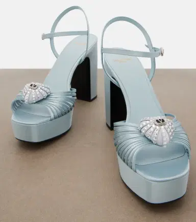 Valentino Garavani Caur Royal satin platform sandals | Thumbnail 2