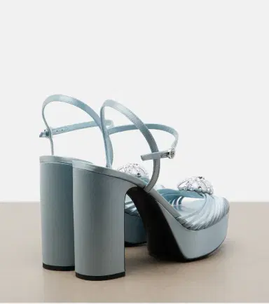 Valentino Garavani Caur Royal satin platform sandals | Thumbnail 3
