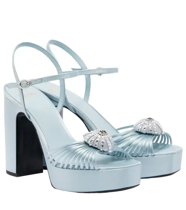 Valentino Garavani Caur Royal satin platform sandals