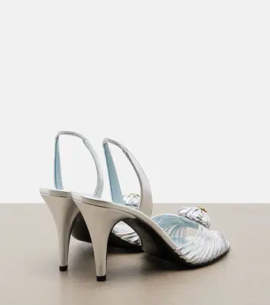 Valentino Garavani Caur Royal metallic leather slingback sandals | Thumbnail 4 Valentino Garavani Caur Royal metallic leather slingback sandals | Thumbnail 4