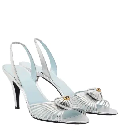 Valentino Garavani Caur Royal metallic leather slingback sandals | Thumbnail 1 Valentino Garavani Caur Royal metallic leather slingback sandals | Thumbnail 1
