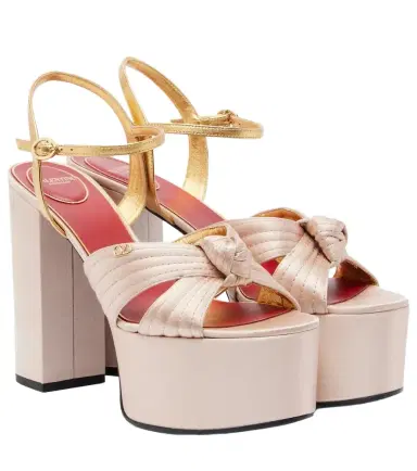 Valentino Garavani Crasher satin platform sandals | Thumbnail 1 Valentino Garavani Crasher satin platform sandals | Thumbnail 1