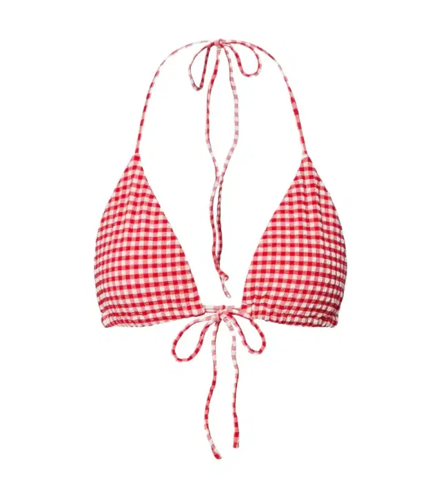 Montce Emma gingham seersucker bikini top