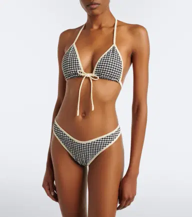 Montce Emma gingham seersucker bikini top | Thumbnail 2