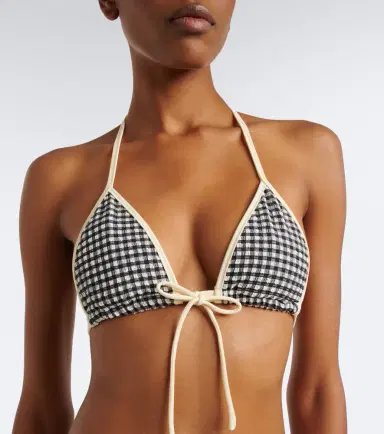 Montce Emma gingham seersucker bikini top | Thumbnail 3