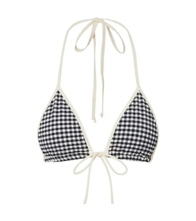 Montce Emma gingham seersucker bikini top