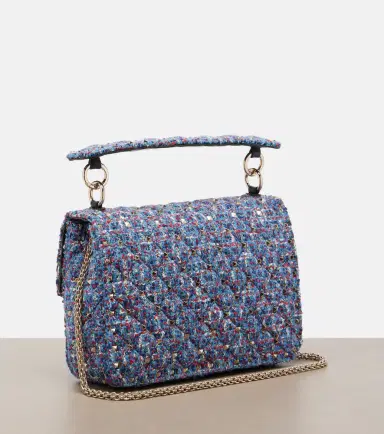 Valentino Garavani Rockstud Spike Medium tweed top-handle bag | Thumbnail 3 Valentino Garavani Rockstud Spike Medium tweed top-handle bag | Thumbnail 3