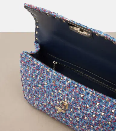 Valentino Garavani Rockstud Spike Medium tweed top-handle bag | Thumbnail 4 Valentino Garavani Rockstud Spike Medium tweed top-handle bag | Thumbnail 4