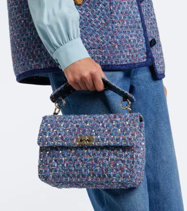 Valentino Garavani Rockstud Spike Medium tweed top-handle bag | Thumbnail 6 Valentino Garavani Rockstud Spike Medium tweed top-handle bag | Thumbnail 6
