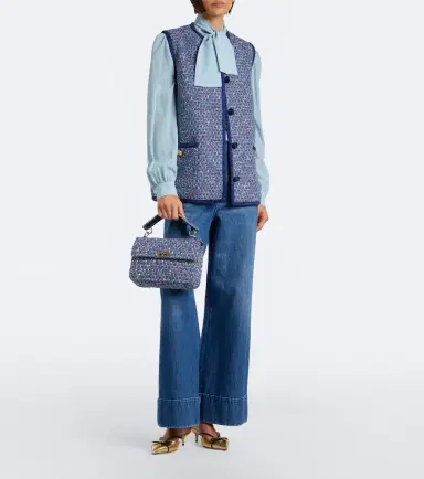 Valentino Garavani Rockstud Spike Medium tweed top-handle bag | Thumbnail 7 Valentino Garavani Rockstud Spike Medium tweed top-handle bag | Thumbnail 7