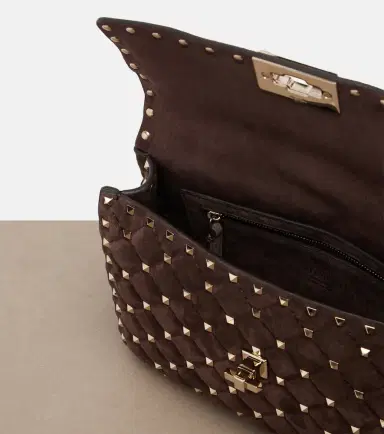 Valentino Garavani Rockstud Spike Medium suede top-handle bag | Thumbnail 2 Valentino Garavani Rockstud Spike Medium suede top-handle bag | Thumbnail 2