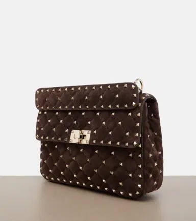 Valentino Garavani Rockstud Spike Medium suede top-handle bag | Thumbnail 4 Valentino Garavani Rockstud Spike Medium suede top-handle bag | Thumbnail 4