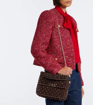 Valentino Garavani Rockstud Spike Medium suede top-handle bag | Thumbnail 6 Valentino Garavani Rockstud Spike Medium suede top-handle bag | Thumbnail 6