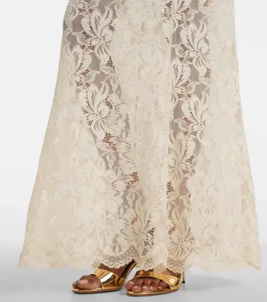 Rabanne Lace and satin maxi dress | Thumbnail 2