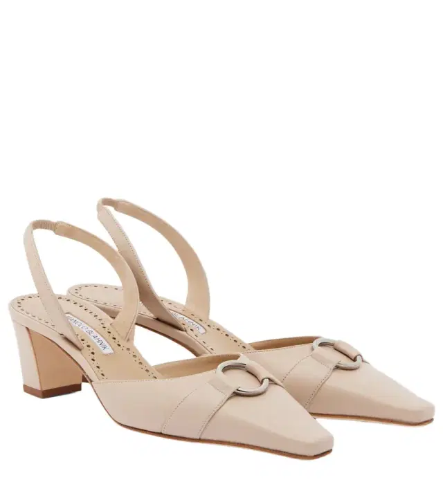 Trixa leather slingback pumps