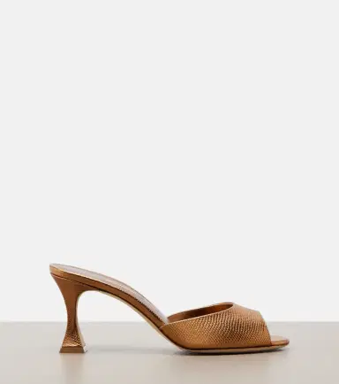 Manolo Blahnik Jadaron metallic leather mules | Thumbnail 3