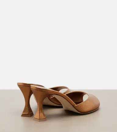 Manolo Blahnik Jadaron metallic leather mules | Thumbnail 4