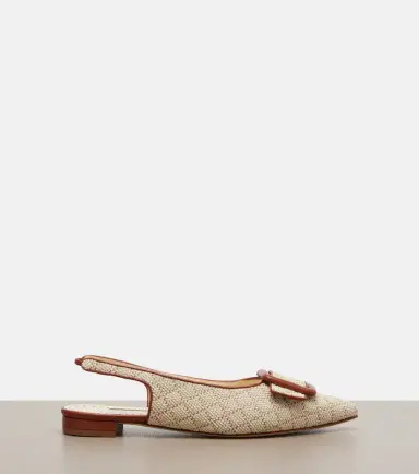 Manolo Blahnik Maylura raffia-effect slingback flats | Thumbnail 4 Manolo Blahnik Maylura raffia-effect slingback flats | Thumbnail 4