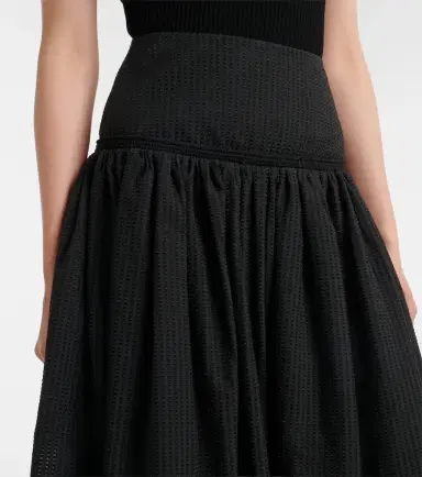 Alaïa Alaïa Cotton-blend maxi skirt | Thumbnail 5