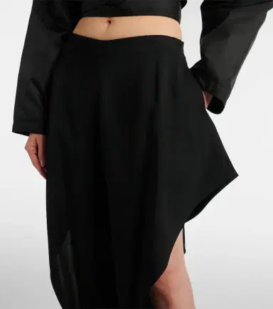 Alaïa Alaïa Cutout ruffled tapered pants | Thumbnail 3