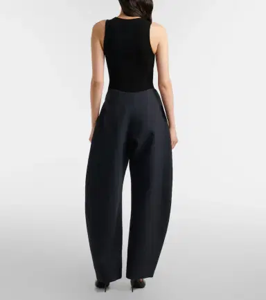 Alaïa Alaïa Wool crêpe barrel-leg pants | Thumbnail 2