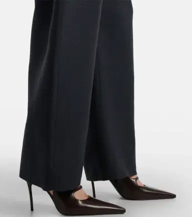 Alaïa Alaïa Wool crêpe barrel-leg pants | Thumbnail 4