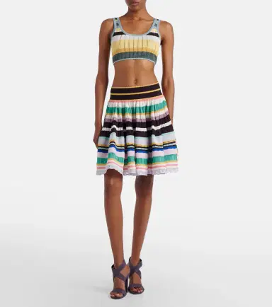 Alaïa Alaïa Striped knitted crop top | Thumbnail 2